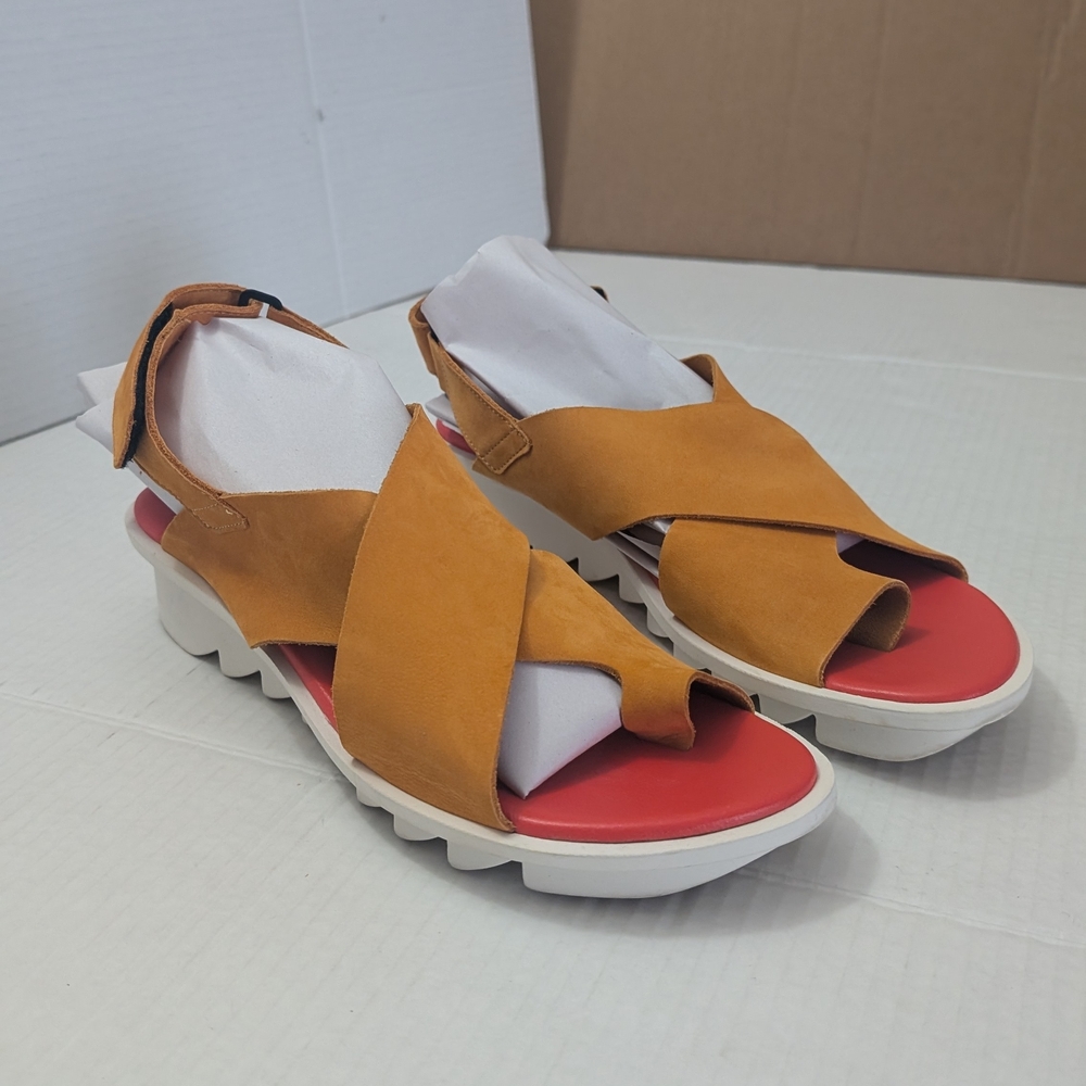 Arche Women's Sandals in Ochre and Coral
